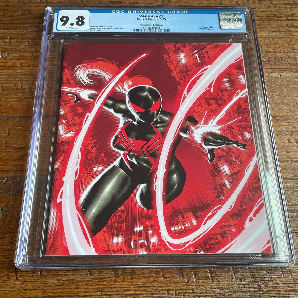 VENOM #23 CGC 9.8 CAFU EXCL "VIRGIN" SPOILER VARIANT LIMITED TO 600