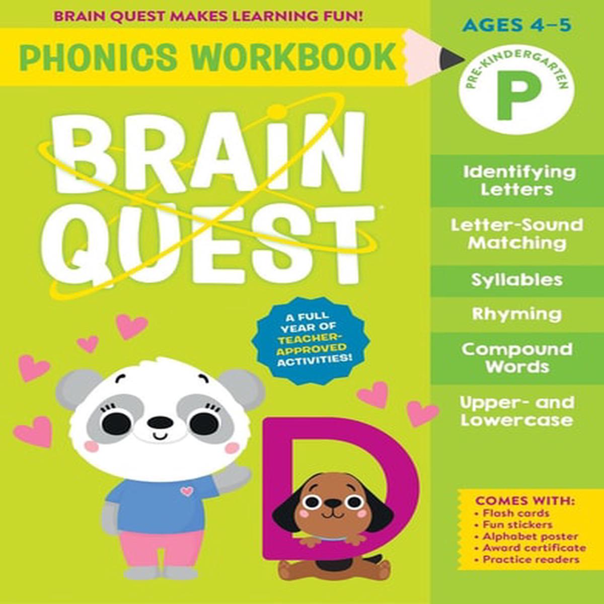 Brain Quest Phonics Workbook Volume 1: Pre-Kindergarten